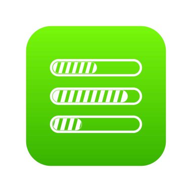 İşareti yatay sütunlar yükü simge dijital yeşil