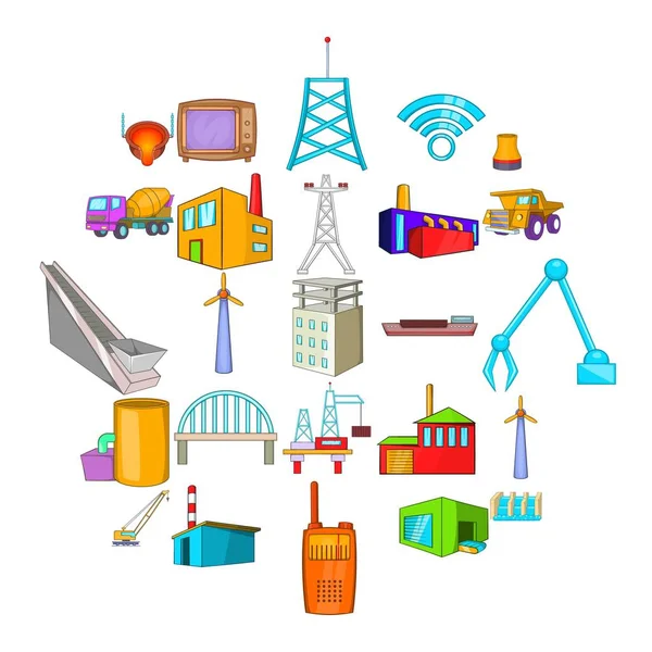 İşlem Icons set, karikatür tarzı