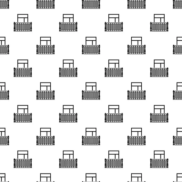 Square balcony icon, simple style — Stock Vector