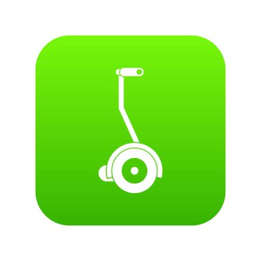 Elektrik kendi kendine karşı scooter simgesi dijital yeşil