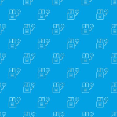 Yapay solunum desen vektör kesintisiz mavi için aleti