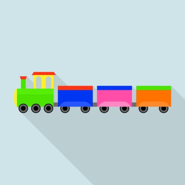 Alman tren oyuncak simgesi, düz stil