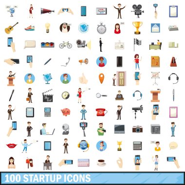 100 başlangıç simgeleri ayarla, tarzı çizgi film