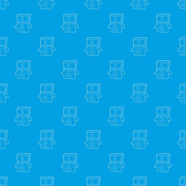 Çikolata desen vektör kesintisiz mavi