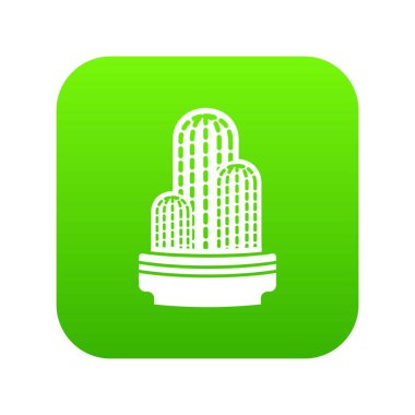 Meksika kaktüs yeşil simge vektör