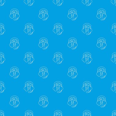 Bütün gün destek desen vektör kesintisiz mavi