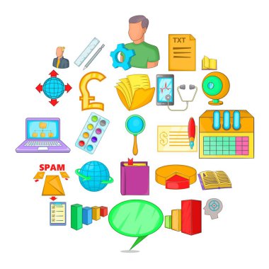 Kar Icons set, karikatür tarzı