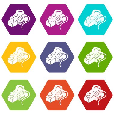 9 vektör el güç aracı Icons set