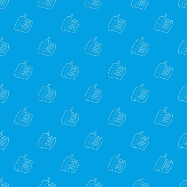 Destek telefon desen vektör kesintisiz mavi