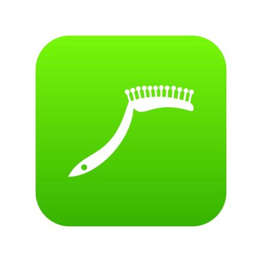 Evde beslenen hayvan tarak simgesi dijital yeşil