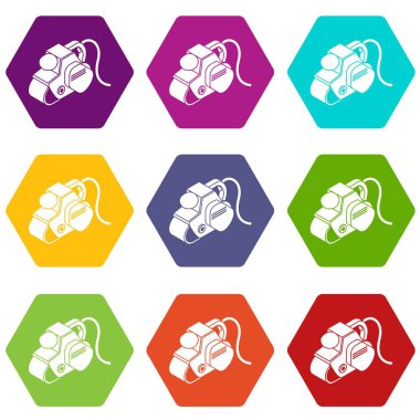 9 vektör güç aracı Icons set