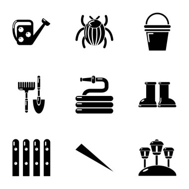 Ev Icons set, basit tarzı yüceltmek