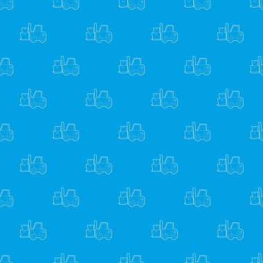 Forklift desen vektör kesintisiz mavi