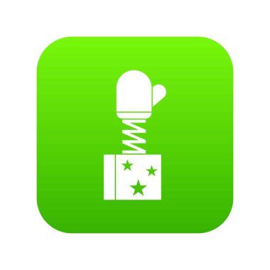 Bahar kutusu simgesini dijital yeşil el