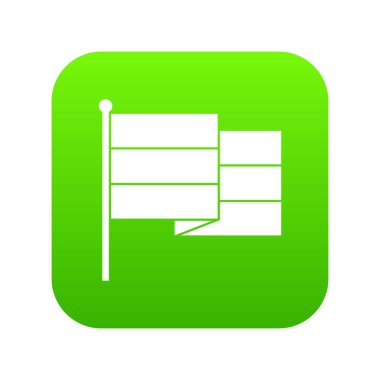 Siyah bayrak simgesi dijital yeşil