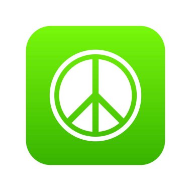 İşareti hippi barış simgesi dijital yeşil