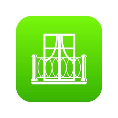 Açık balkon simgesi, basit tarzı