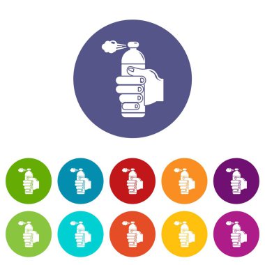 Sprey böcekler simgeler kümesi vektör renk