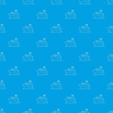 Savaş gemisi desen vektör kesintisiz mavi