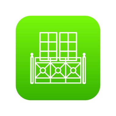 Çift balkon simgesi, basit tarzı