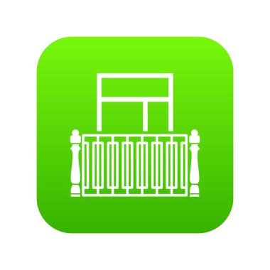 Kare balkon simgesi, basit tarzı