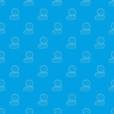 Paralar desen vektör kesintisiz mavi