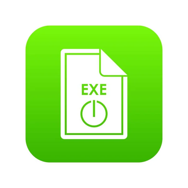 Soubor Exe ikonu digitální zelená — Stockový vektor