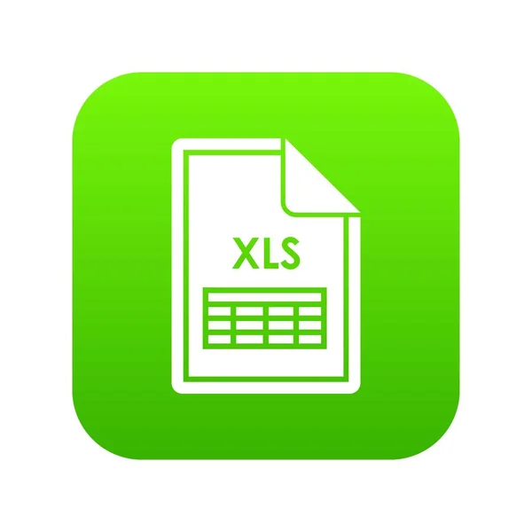 File Xls Icona Digitale Verde Qualsiasi Disegno Isolato Illustrazione Vettoriale — Vettoriale Stock