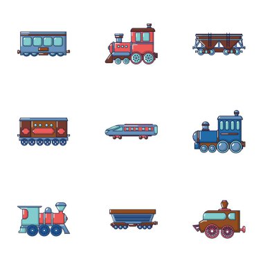 Taşıma Icons set, karikatür tarzı