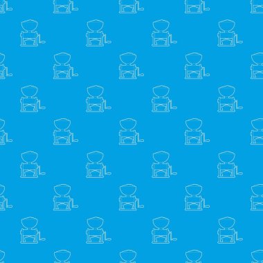 Et kıyma makinesi desen vektör kesintisiz mavi