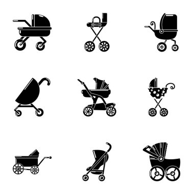 Sepet Icons set, basit tarzı