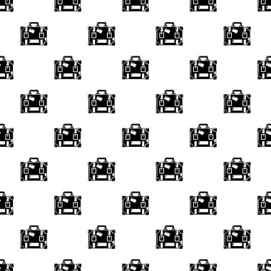 Seyahat bavul simgesi, basit siyah stil