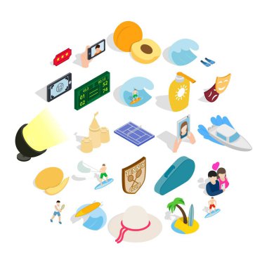 Sevinç Icons set, izometrik stili