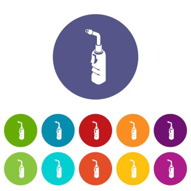 Avtomobil meşale simgeler kaynak vektör renk ayarla