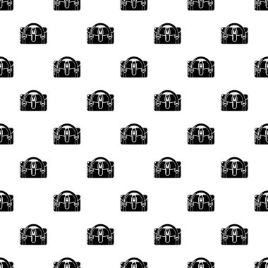 Seyahat çantası hedef simgesini, basit siyah stil