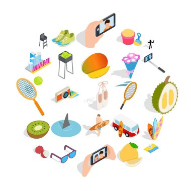 Sevinç Icons set, izometrik stili