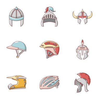 Başlığın Icons set, karikatür tarzı