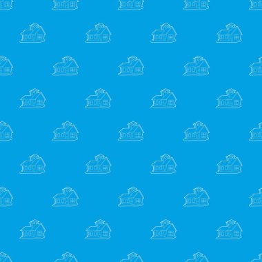  Ev desen vektör kesintisiz mavi