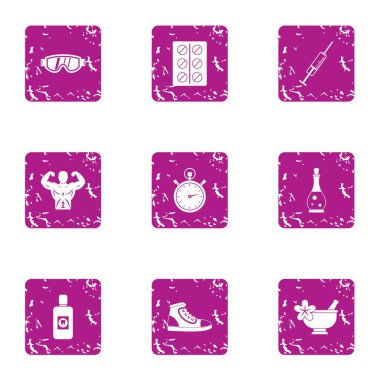 Atletik karoser simgeler kümesi, grunge tarzı