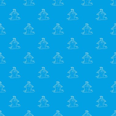 Kulübe desen vektör kesintisiz mavi