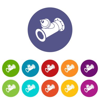 Musluk boru simgeler vektör renk ayarla