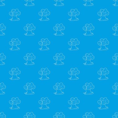 Ağaç evi desen vektör kesintisiz mavi