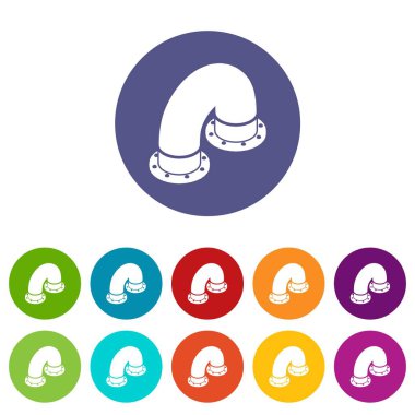 Boru simgeler kümesi vektör renk