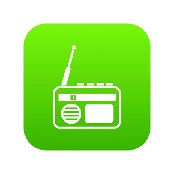 Радіо значок цифровий зелений — стоковий вектор