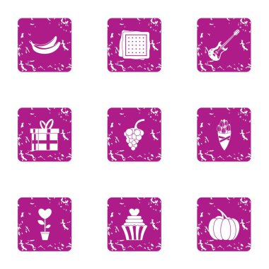 Işık akşam simgeler kümesi, grunge tarzı