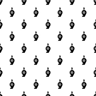 Mum rakam simgesi, basit siyah stil