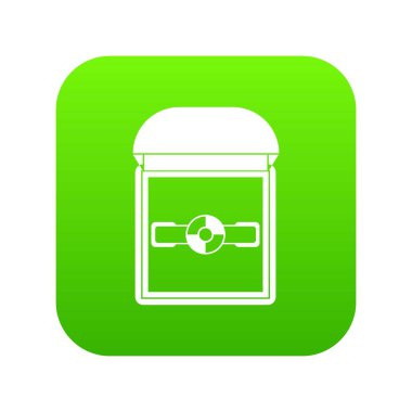 Bir kadife kutusu simgesini dijital yeşil içinde ring