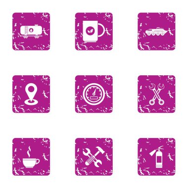 Benzin rota simgeler kümesi, grunge tarzı