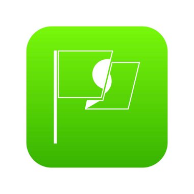 Japonya simgesi dijital yeşil bayrağı