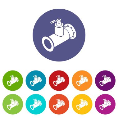 Boru su simgeler kümesi vektör renk